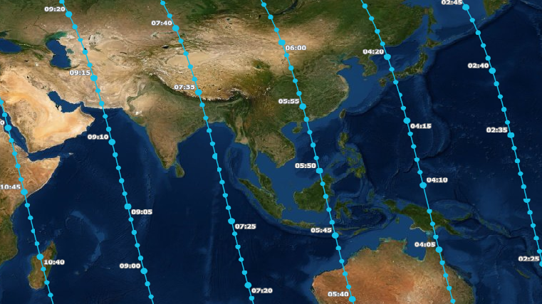 6 - NOAA-20 - Orbit Track & Time (Descending/Night)